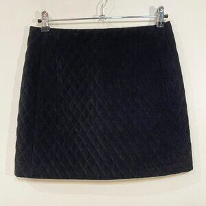 EUC Sezane Malia Quilted Corduroy Mini Skirt Black 38, 6